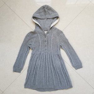 Hollister Grey Knit Quarter Sleeve Sweater